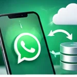 WhatsApp chat backup and restore between phone and cloud storage icon