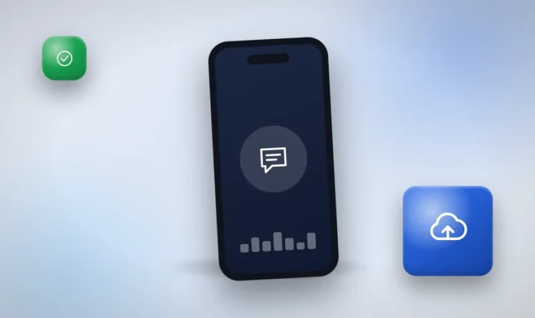 WhatsApp chat backup and restore process shown on a smartphone screen