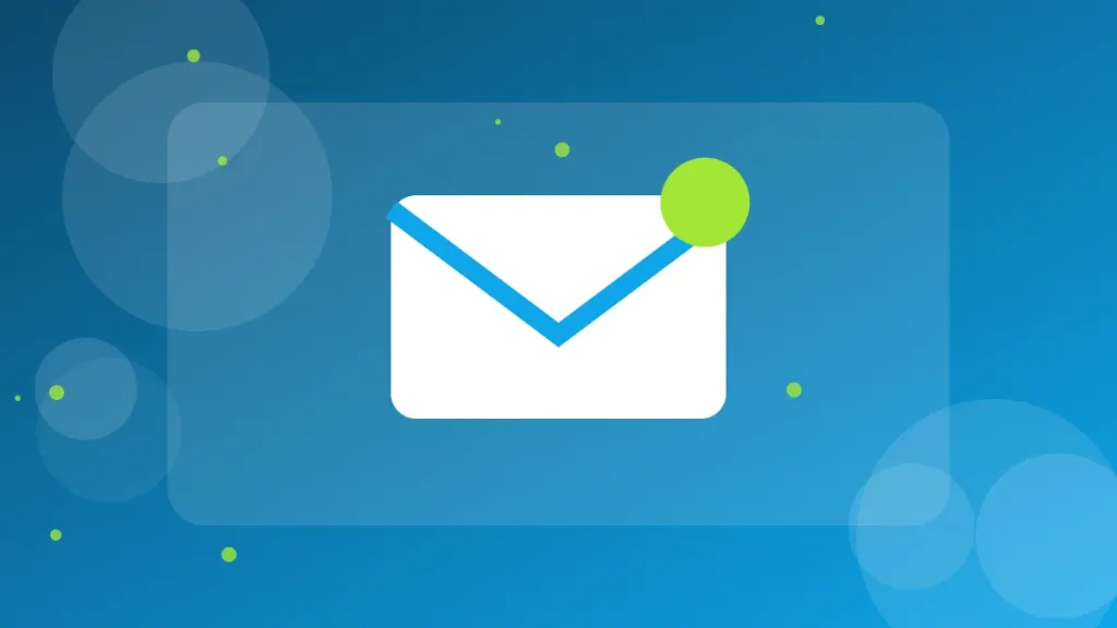 Gmail account recovery illustration with mail and lock