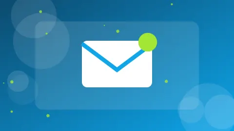 Gmail account recovery illustration with mail and lock