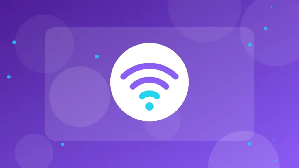 WiFi connected but no internet illustration with signal icon