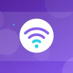 WiFi connected but no internet illustration with signal icon